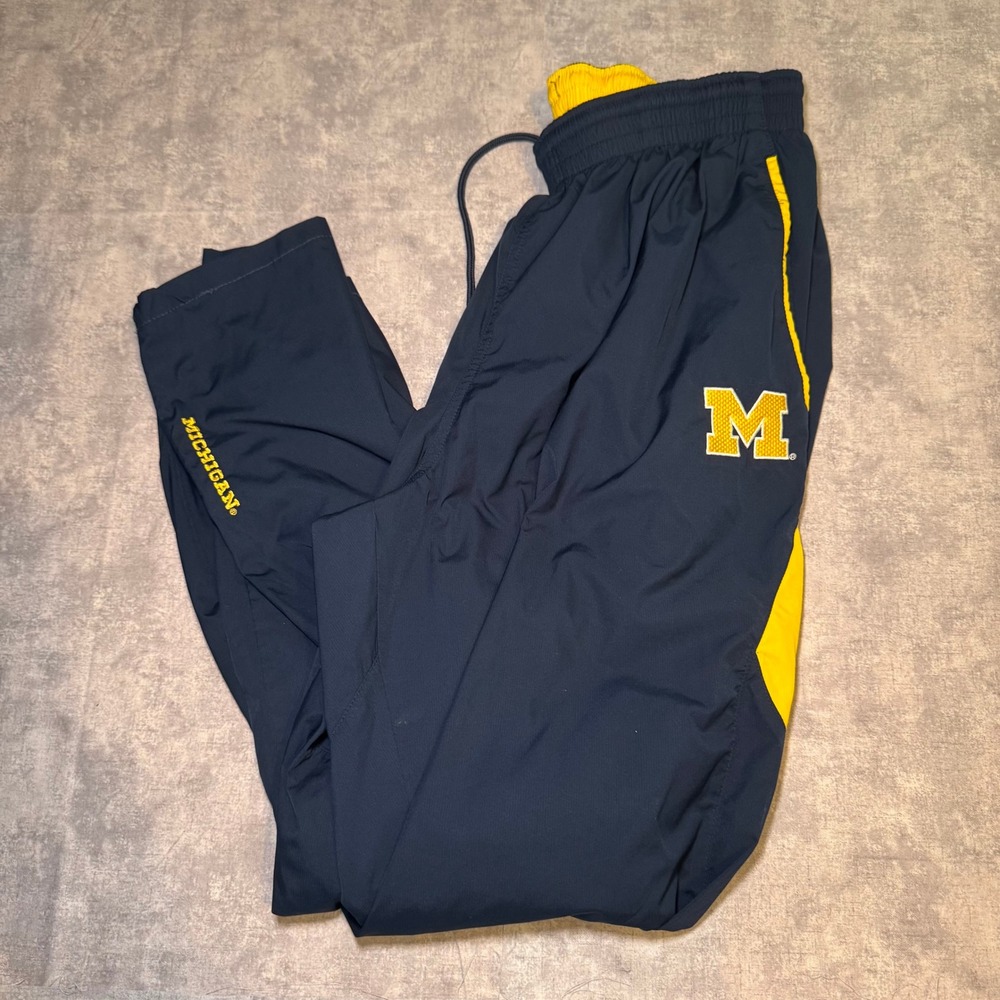 Nike Team Michigan Wolverines Track Pants Navy Blue XXL Clima-FIT Joggers Mens